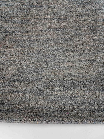 Hand Knotted Loom Wool ECO-Friendly Area Rugs - 10'x10', Round, Light Blue Color, Solid Plain Design, High Pile Handmade Anti Skid Area Rugs for Living Room, Bed Room (L00111)
