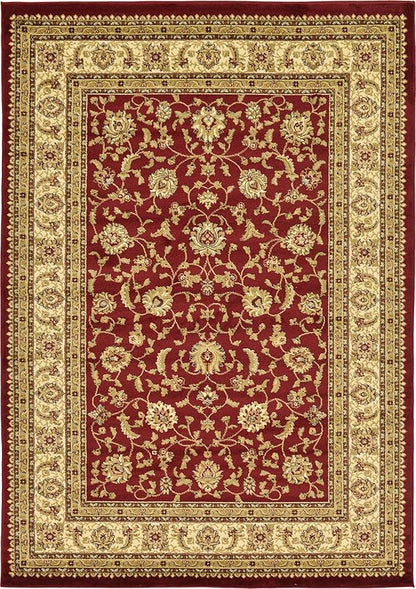 Unique Loom Voyage Collection Traditional Oriental Classic Intricate Design Area Rug (7' 0 x 10' 0 Rectangular, Red/Gold)
