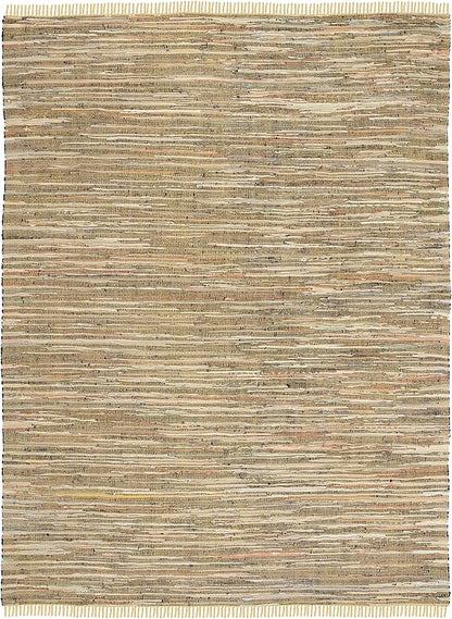 SAFAVIEH Rag Rug Collection Area Rug - 10' x 14', Yellow & Multi, Handmade Boho Stripe Cotton, Ideal for High Traffic Areas in Living Room, Bedroom (RAR121H)