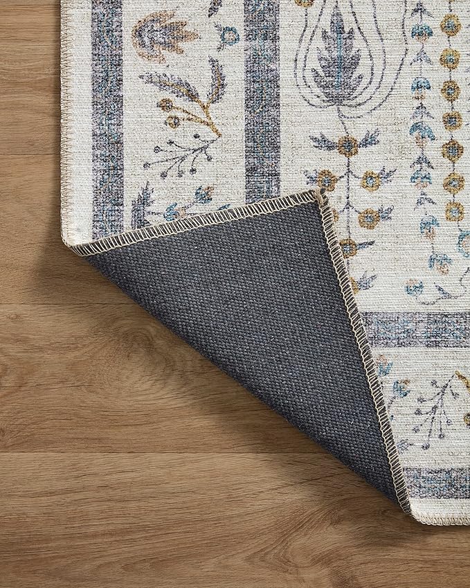 Loloi Rifle Paper Co. Maison Collection MAO-05 Wisteria Cream 2'-6" x 7'-6", .19" Pile Height, Runner Rug