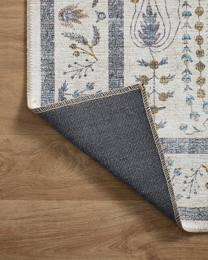 Loloi Rifle Paper Co. Maison Collection MAO-05 Wisteria Cream 5'-0" x 7'-6", .19" Pile Height, Area Rug