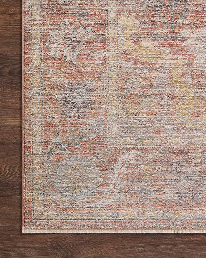 Loloi Magnolia Home by Joanna Gaines Millie Collection MIE-04 Sunset/Multi 7'-10" x 10', .25" Pile Height, Area Rug