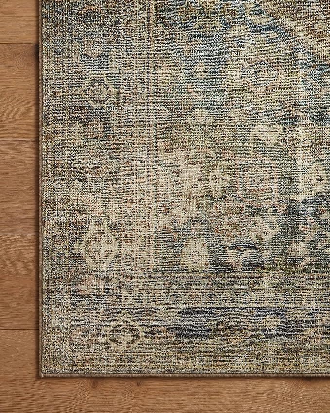 Loloi Amber Lewis Morgan Collection MOG-05 Spice/Lagoon 8'-3" x 11'-3" 38" Thick Area Rug feat. CloudPile, Neutral, Room Décor, Vintage Inspired, Livingroom, Bedroom, Dining Area