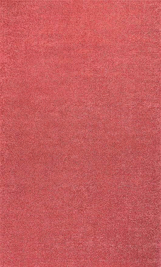 JONATHAN Y Haze Solid Low-Pile Red Indoor Area Rug 3x5, Coastal,Bohemian,Minimalist,Classic, Easy-Cleaning for Living Room,Bedroom,Kitchen,Pet Friendly,Non-Shedding (SEU100E-3)