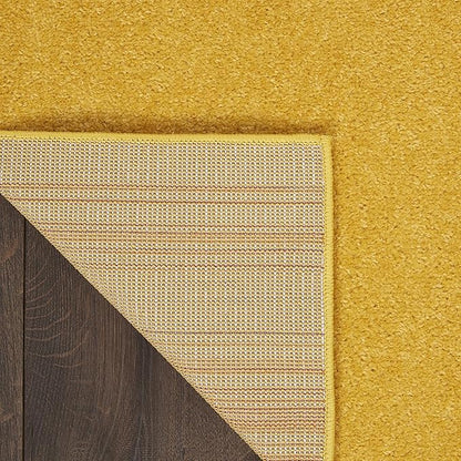 Nourison Home Nourison Essentials Yellow 2' x 4' Area Rug - Easy Clean, Non Shedding, Bed Room, Living Room, Dining Room, Kitchen (2' x 4')