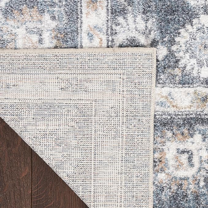 Nourison Home Astra Machine Washable Dark Blue 7'10" x 10' Area Rug - Easy Clean, Non Shedding, Bed Room, Living Room, Dining Room, Kitchen (8' x 10')
