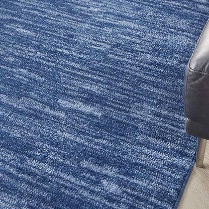 Nourison Home Nourison Essentials Navy Blue 4' x 6' Area Rug - Easy Clean, Non Shedding, Bed Room, Living Room, Dining Room, Kitchen (4' x 6')