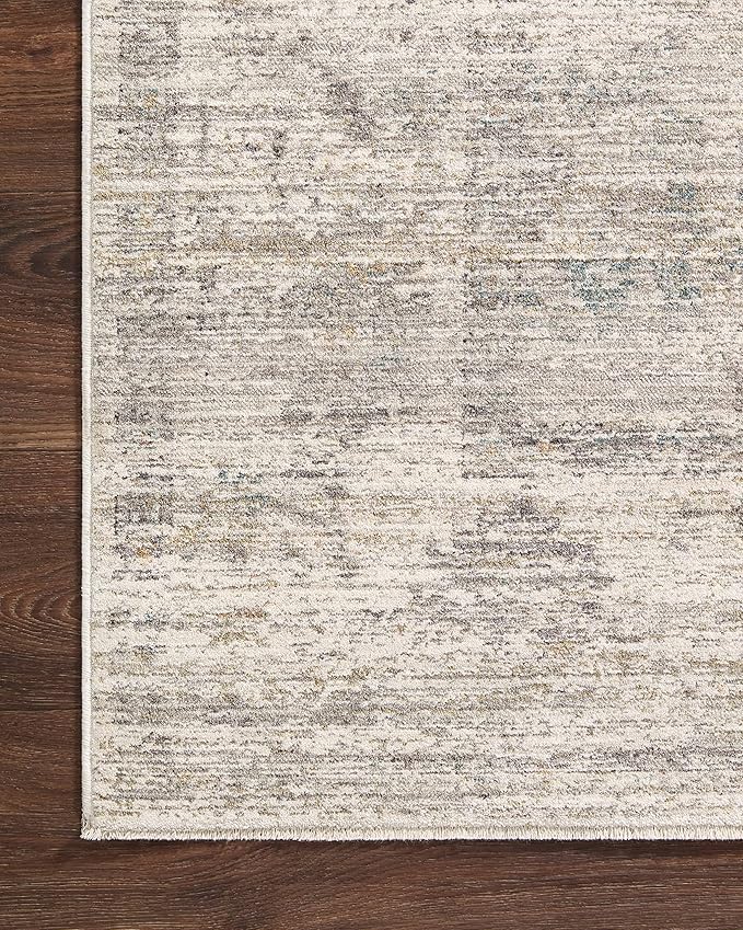 Loloi Magnolia Home by Joanna Gaines Millie Collection MIE-01 Silver/Dove 2'-7" x 12'-0", .25" Pile Height, Runner Rug