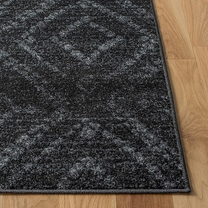 SAFAVIEH Adirondack Collection Runner Rug - 2'6" x 6', Dark Grey & Grey, Modern Diamond Distressed Design, Non-Shedding & Easy Care, Ideal for High Traffic Areas in Living Room, Bedroom (ADR131F)