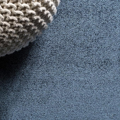 JONATHAN Y Haze Solid Low-Pile Navy Indoor Area Rug 9x12, Coastal,Bohemian,Minimalist,Classic, Easy-Cleaning for Living Room,Bedroom,Kitchen,Pet Friendly,Non-Shedding (SEU100C-9)