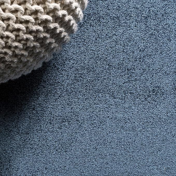JONATHAN Y Haze Solid Low-Pile Navy 5x5 Square Indoor Area Rug, Coastal,Bohemian,Minimalist,Classic, Easy-Cleaning for Living Room,Bedroom,Kitchen,Pet Friendly,Non-Shedding (SEU100C-5SQ)