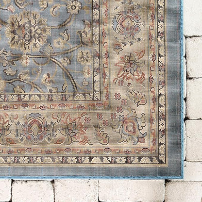 Unique Loom Sialk Hill Collection Area Rug - Washington (2' 2" x 3' 1" Rectangle Light Blue/Navy Blue)