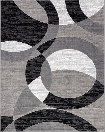 Well Woven Dulcet Bingo Grey Modern Geometric 7'10" x 9'10" Area Rug