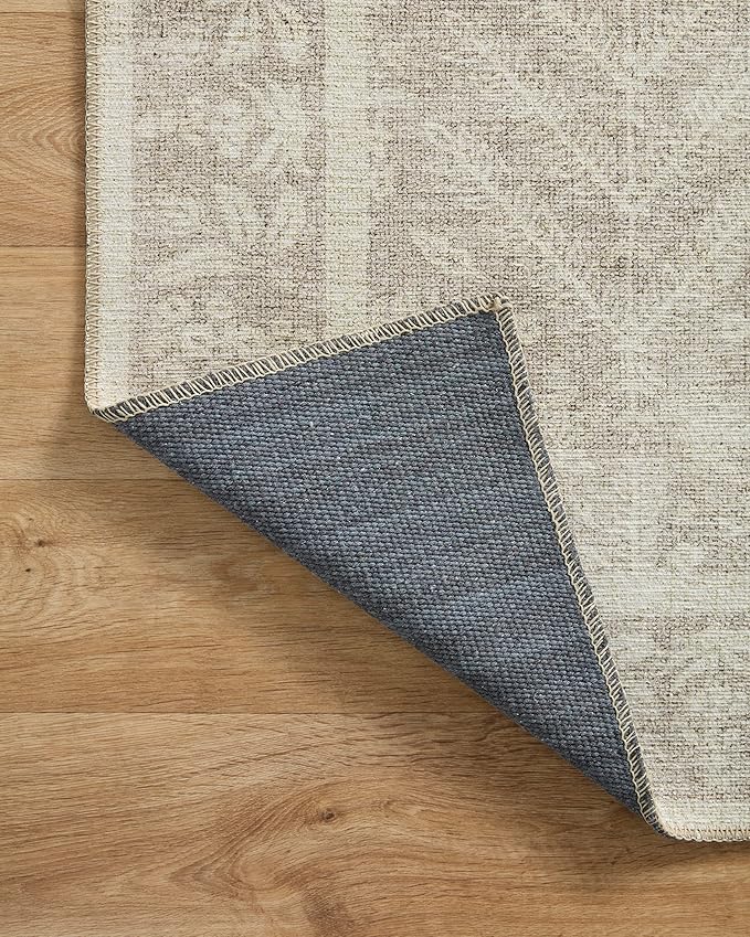 Loloi Rifle Paper Co. Maison Collection MAO-02 Bough Natural 5'-0" x 5'-0", .19" Pile Height, Round Area Rug