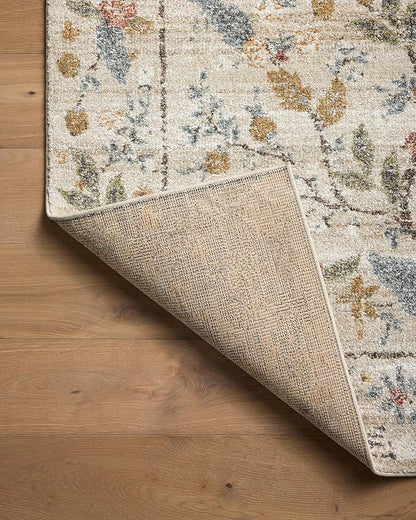 Loloi Rifle Paper Co. Laurel Collection LAU-05 Ivory 2'-8" x 8' Runner Rug