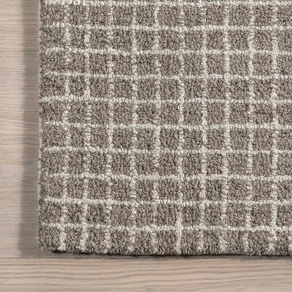 Rugs USA Melrose Grey, 7'6" x 9'6", Handmade, Wool & Cotton, Soft and Cozy, High Traffic, Stain Resistant, Easy Clean, Durable Area Rug for Bedroom, Living Room, Dining Space, Den, Entryway