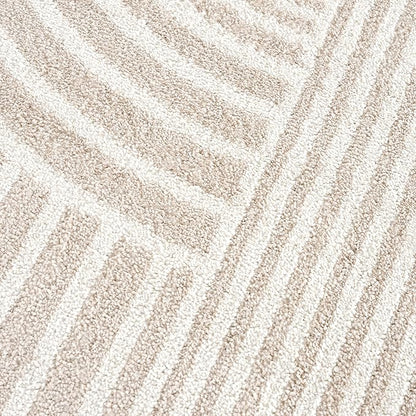 Abani Area Rug for Living Room -Nuevo 2' x 3' Beige Arch Pattern Area Rug, Soft and Durable Living Room Rug, Stain and Fade Resistant, Chic Modern Design, Pet & Kid Friendly