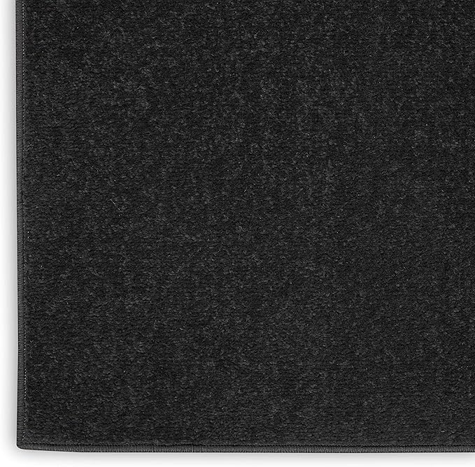 Nourison Home Nourison Essentials Black 8' x 10' Area Rug - Easy Clean, Non Shedding, Bed Room, Living Room, Dining Room, Kitchen (8' x 10')