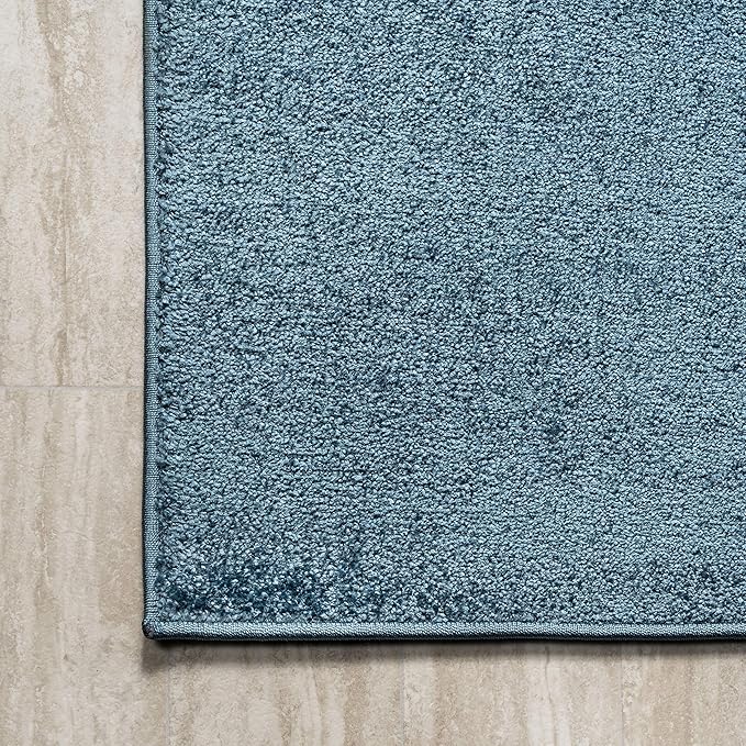 JONATHAN Y Haze Solid Low-Pile Turquoise Runner Rug 2x10, Coastal,Bohemian,Minimalist,Classic, Easy-Cleaning for Living Room,Bedroom,Kitchen,Pet Friendly,Non-Shedding (SEU100H-210)