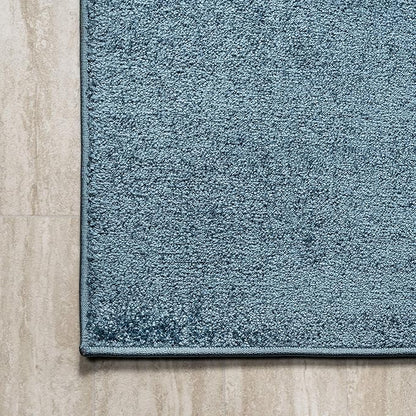 JONATHAN Y Haze Solid Low-Pile Turquoise Indoor Area Rug 9x12, Coastal,Bohemian,Minimalist,Classic, Easy-Cleaning for Living Room,Bedroom,Kitchen,Pet Friendly,Non-Shedding (SEU100H-9)