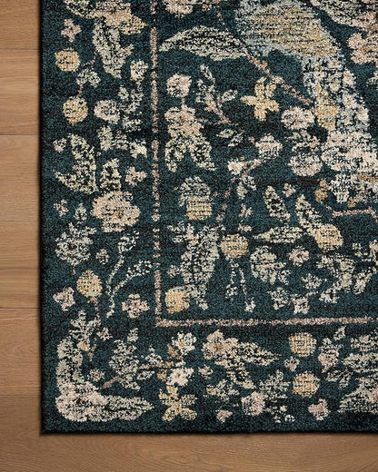 Loloi Rifle Paper Co. Laurel Collection LAU-05 Navy/Multi 7'-10" x 10' Area Rug