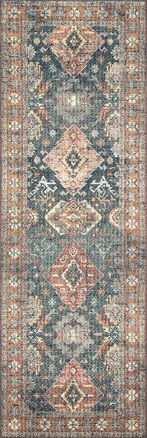 Loloi II Skye Collection SKY-10 Sea/Rust 7'-6" x 9'-6" Area Rug