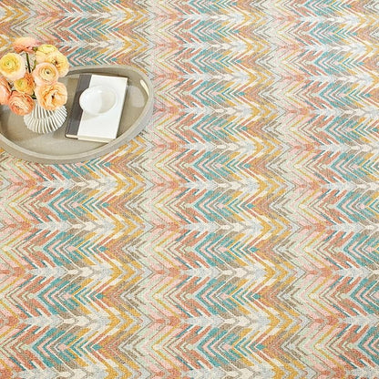 Dash & Albert Seneca Stone Machine Washable Rug, 6 X 9 Feet, Multi Graphic Pattern