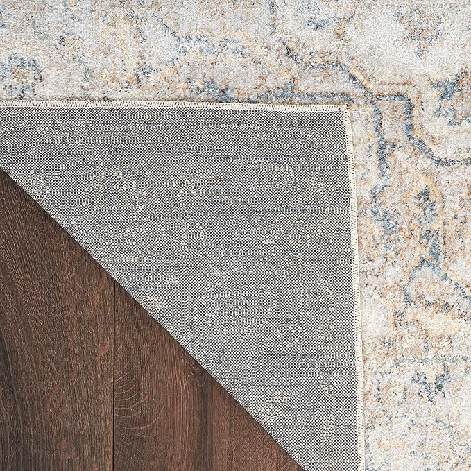 Nourison Home Astra Machine Washable Silver Grey 2'2" x 4' Area Rug - Easy Clean, Non Shedding, Bed Room, Living Room, Dining Room, Kitchen (2' x 4')
