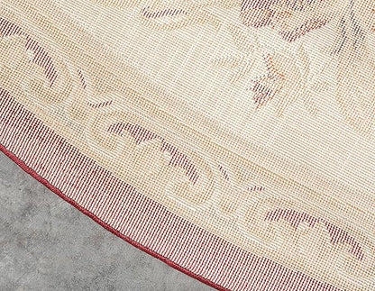 Unique Loom Versailles Collection Traditional Classic Floral Motif Area Rug (6 ft Round, Burgundy/ Ivory)