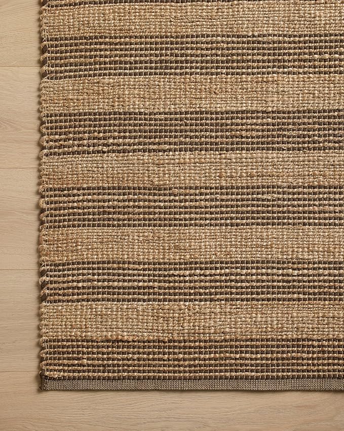 Loloi Chris Loves Julia Judy Collection JUD-06 Natural/Chocolate 8'-6" x 11'-6" Area Rug