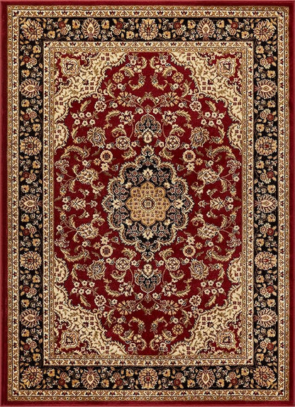 Well Woven Barclay Collection Medallion Kashan Red 5x7 (5'3" x 7'3") Area Rugs - Stain & Fade Resistant - Perfect Red Rug for Living Room, Bedroom, or Dining Room