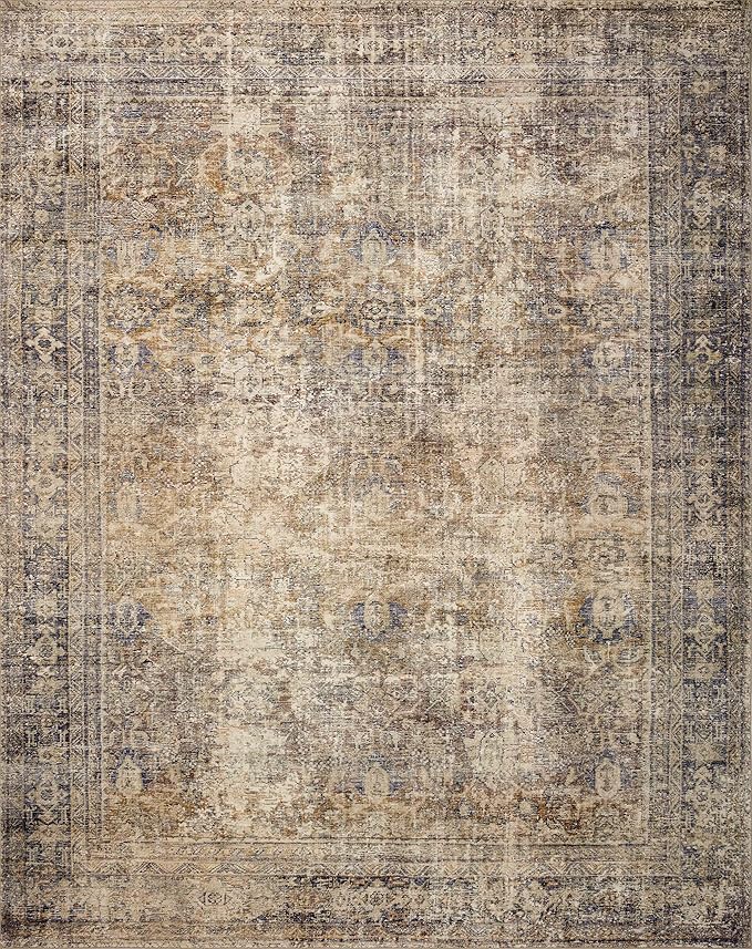 Loloi Amber Lewis Morgan Collection MOG-01 Sunset/Ink 2'-0" x 5'-0" 38" Thick Accent Rug feat. CloudPile, Neutral, Room Décor, Vintage Inspired, Livingroom, Bedroom, Dining Area