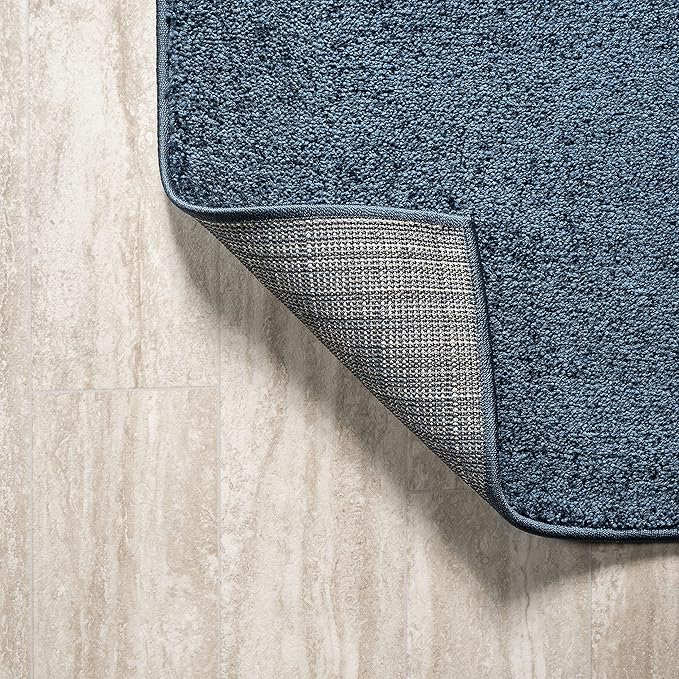 JONATHAN Y Haze Solid Low-Pile Navy Indoor Area Rug 9x12, Coastal,Bohemian,Minimalist,Classic, Easy-Cleaning for Living Room,Bedroom,Kitchen,Pet Friendly,Non-Shedding (SEU100C-9)