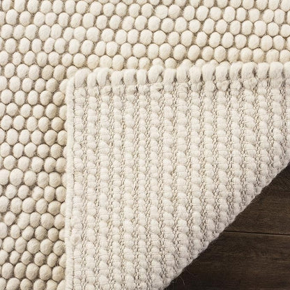 SAFAVIEH Natura Collection Runner Rug - 2' x 10', Ivory, Handmade Wool Blend, Textured Design, Ideal for Hallway, Bedroom, Foyer (NAT620A)