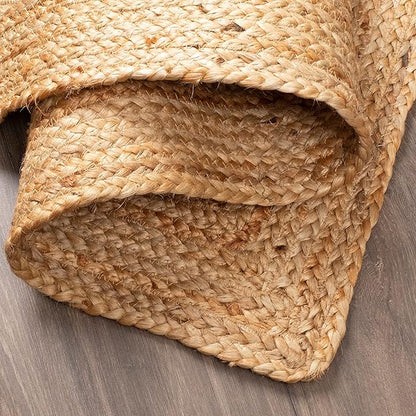 Savi Home Natural Jute Rug 3x5 Ft – Handwoven Braided Area Rug for Kitchen, Living Room & Bedroom – Eco-Friendly, Durable, Washable Woven Floor Mat – 36x60 Inch Rustic Farmhouse Décor