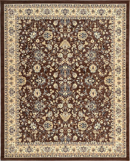 Unique Loom Sialk Hill Collection Area Rug - Washington (7' 10" x 10' Rectangle Brown/Black)