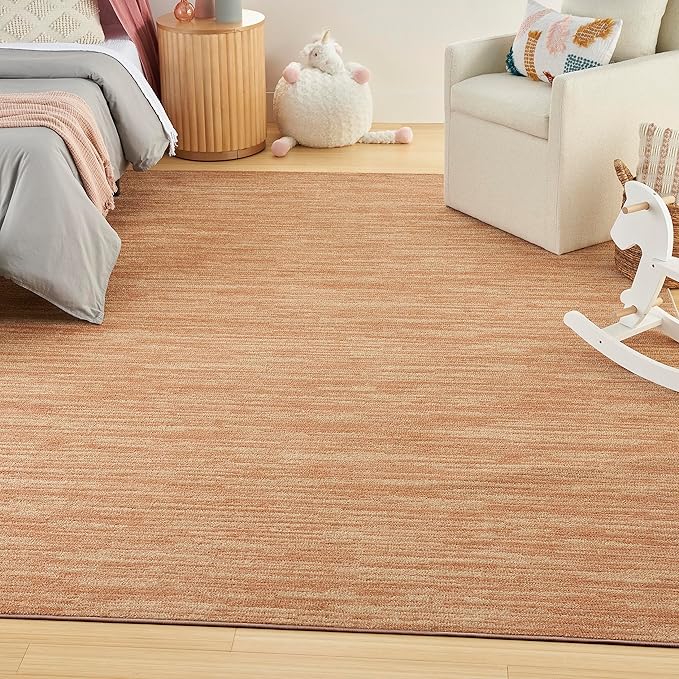 Nourison Home Nourison Essentials Rust 8' x 10' Area Rug - Easy Clean, Non Shedding, Bed Room, Living Room, Dining Room, Kitchen (8' x 10')