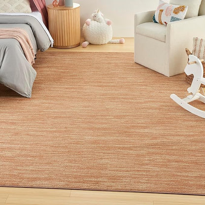 Nourison Home Nourison Essentials Rust 8' x 10' Area Rug - Easy Clean, Non Shedding, Bed Room, Living Room, Dining Room, Kitchen (8' x 10')