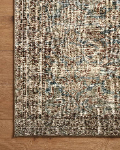 Loloi Amber Lewis Morgan Collection MOG-04 Sea/Sage 2'-3" x 7'-6" 38" Thick Runner Rug feat. CloudPile, Neutral, Room Décor, Vintage Inspired, Livingroom, Bedroom, Dining Area