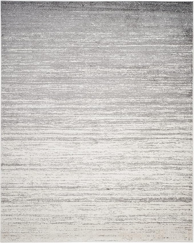 SAFAVIEH Area Rug 12x18 - Adirondack Collection - Large - Ivory & Silver, Modern Ombre Design, Non Shedding & Easy to Clean, Ideal for Living Room, Bedroom, Office, Dining Space (ADR113B)