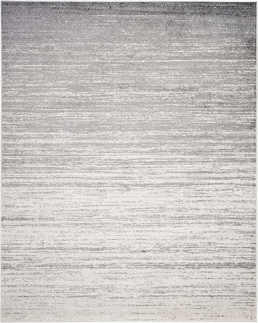 SAFAVIEH Area Rug 12x15 - Adirondack Collection - Large - Ivory & Silver, Modern Ombre Design, Non Shedding & Easy to Clean, Ideal for Living Room, Bedroom, Office, Dining Space (ADR113B)