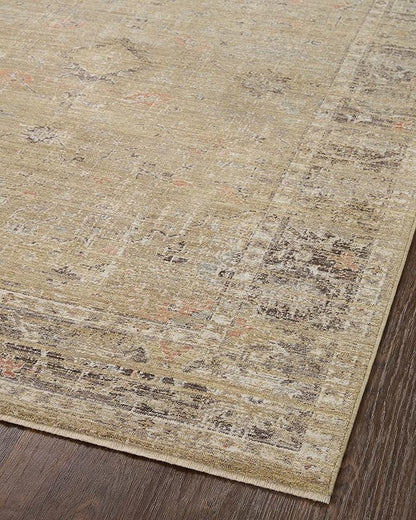 Loloi Magnolia Home by Joanna Gaines Millie Collection MIE-03 Gold/Charcoal 7'-10" x 10', .25" Pile Height, Area Rug