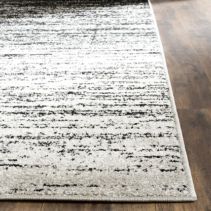 SAFAVIEH Adirondack Collection Area Rug - 5'1" x 7'6", Silver & Black, Modern Ombre Design, Non Shedding & Easy to Clean, Ideal for Living Room, Bedroom, Office, Dining Space (ADR113A)