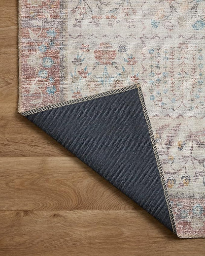 Loloi Rifle Paper Co. Maison Collection MAO-08 Cream 3'-0" x 3'-0" Round, .19" Pile Height, Accent Rug