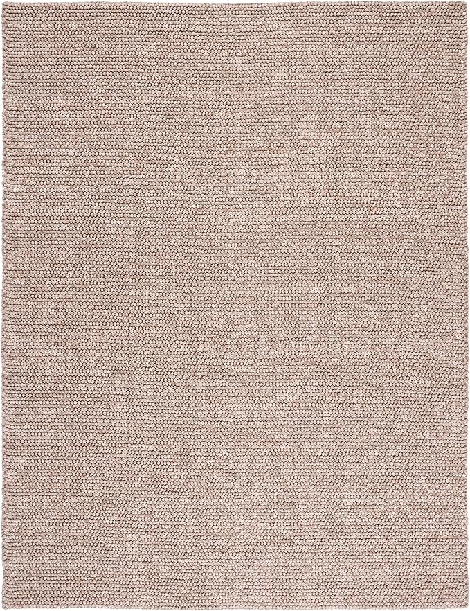 SAFAVIEH Area Rug 11x15 - Natura Collection - Large - Brown, Handmade Wool Blend, Textured Design, Ideal for Living Room, Bedroom, Dining Space (NAT620T)