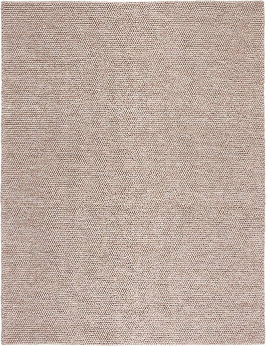 SAFAVIEH Area Rug 11x15 - Natura Collection - Large - Brown, Handmade Wool Blend, Textured Design, Ideal for Living Room, Bedroom, Dining Space (NAT620T)
