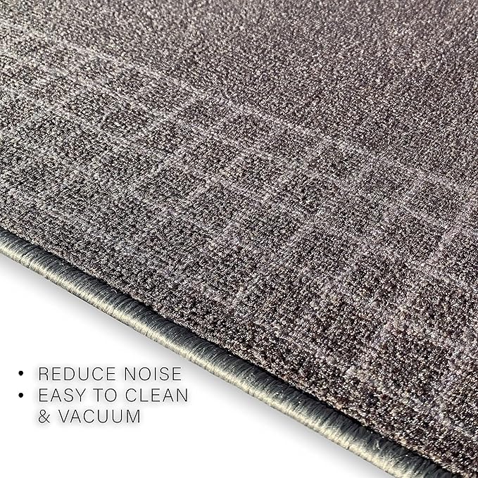 Custom Made Runner Rug for Kitchen Foyer Hallway Entry Choose Your Length 31 Inch Wide Geometric Checkered Design Grey Color (7 feet x 31 Inch)