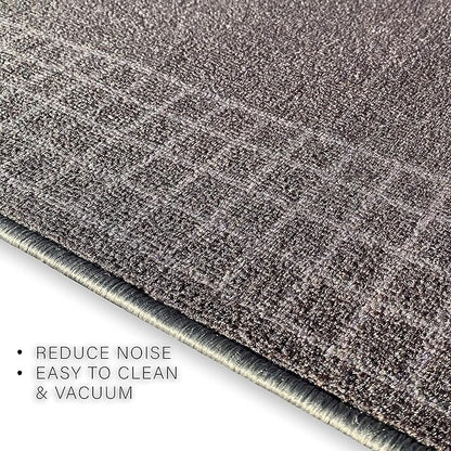 Custom Made Runner Rug for Kitchen Foyer Hallway Entry Choose Your Length 31 Inch Wide Geometric Checkered Design Grey Color (7 feet x 31 Inch)