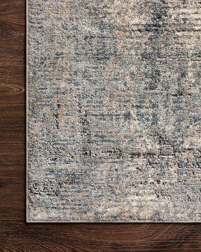 Loloi Teagan Collection TEA-05 Denim/Slate 5'-3" x 7'-6" Area Rug, Large, Soft Neutral Rug, High-Traffic for Living Room, Bedroom, Home Office, Dining Area