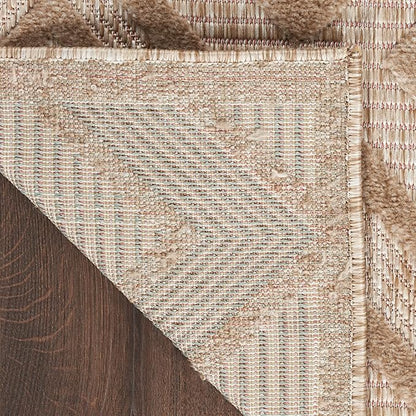 Nourison Home Versatile Natural Beige 2' x 4' Area Rug - Easy Clean, Non Shedding, Bed Room, Living Room, Dining Room, Kitchen (2' x 4')